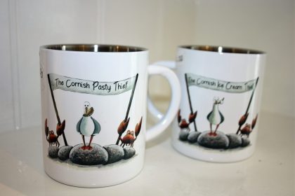 Cornish Gulls Enamel Mugs