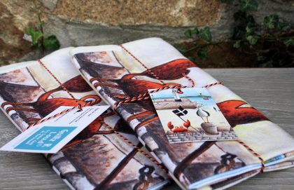 St Ives Ice Cream Thief Tea Towels Folded