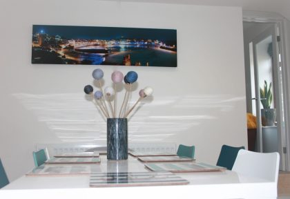 St Ives by Night Canvas on Dining Room Wall