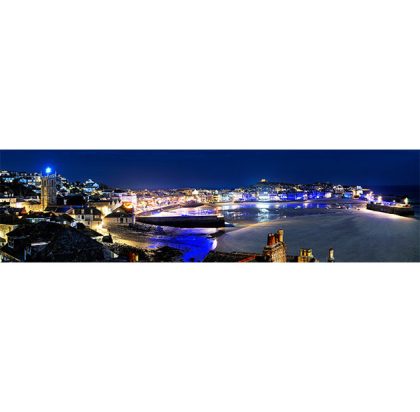 St, Ives by Night Panoramic Canvas