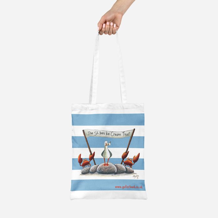 Blue Stripe St. Ives Ice Cream Thief Tote