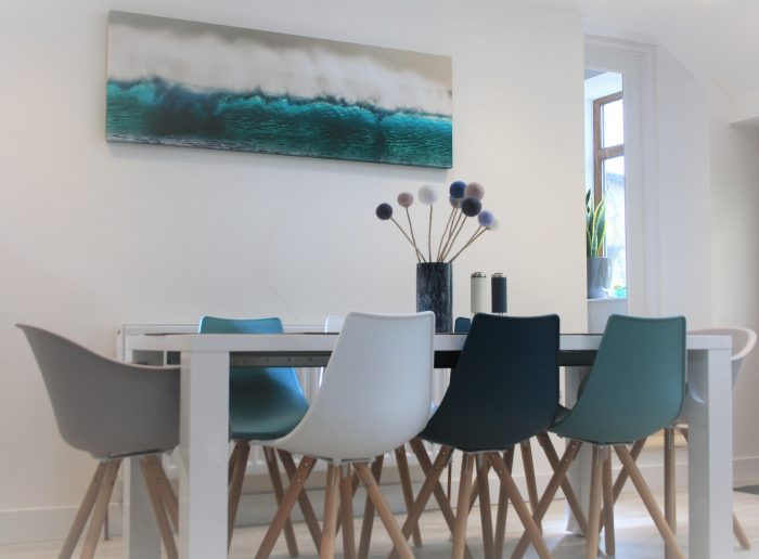 Emerald Wave 60 x 20" on WAll