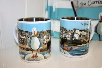 st ives pasty thief camping mug
