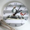 grey stripe pasty thief clock