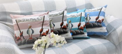 Stripe cushions four colour ways