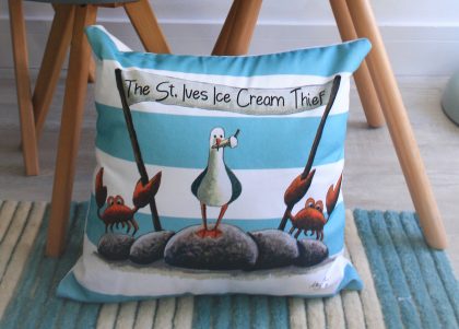 St Ives Ice Cream Turquoise Stripe