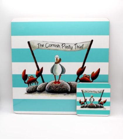 Coaster - Cornish Turquoise Stripe