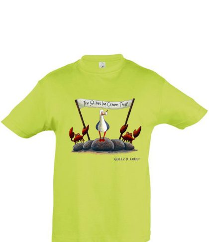 Kids T-Shirt St Ives Ice Cream Thief Apple Green
