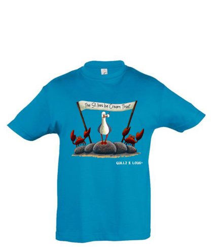 Turquoise St Ives Ice Cream Thief Kids T