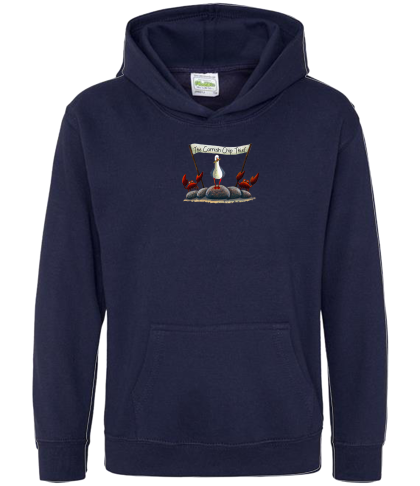 Cornish Chip Thief Navy Front View Kids Hoodie