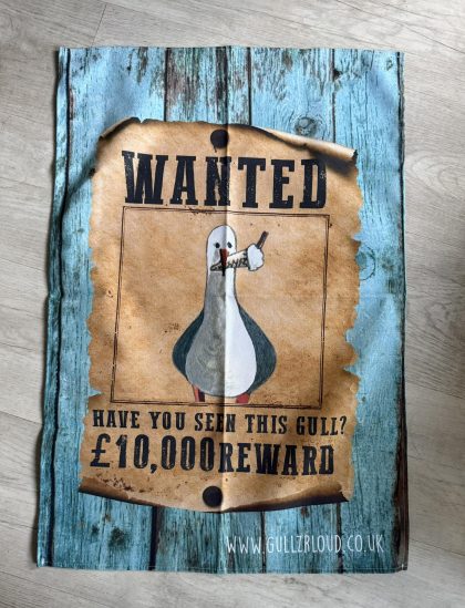 Wanted Gull Tea Towel