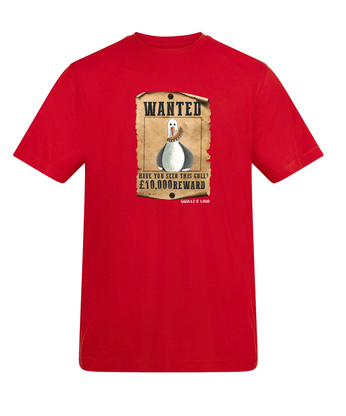 Wanted Pasty Thief Unisex T Fire Red
