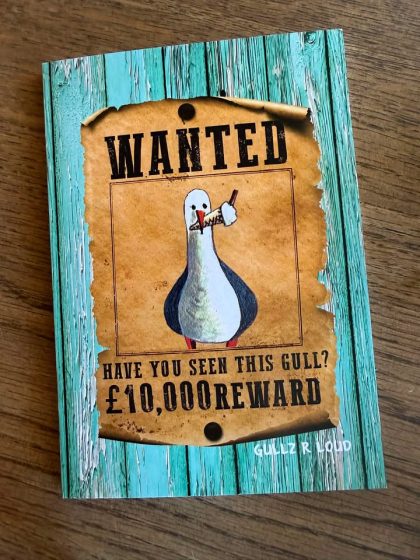 A5 lined Journal - Wanted Poster Ice Cream Thief Front Cover