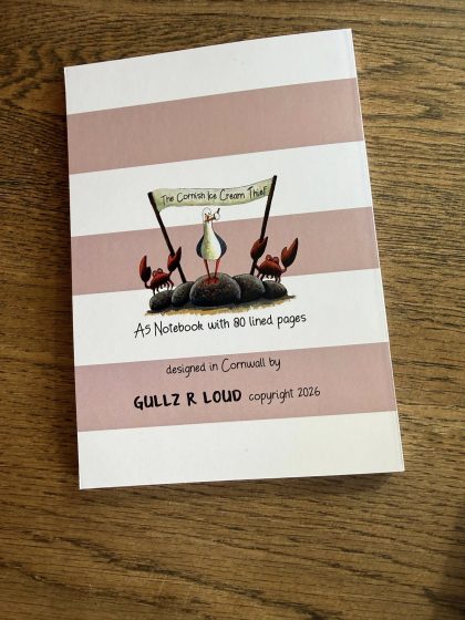 Cornish Ice Cream Thief Pink Stripe Back Cover