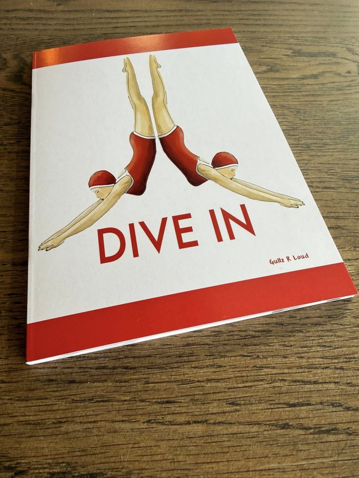 Dive in Art Deco Style A5 Notebook front cover