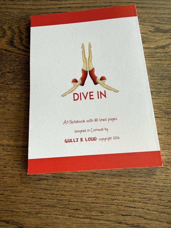 Dive In Art Deco A5 Notebook Back Cover