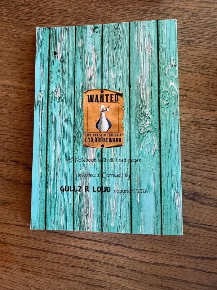 A5 Lined Journal Wanted Ice Cream Thief Back Cover